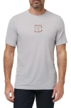 Travismathew Short Layover Graphic T-shirt In Gray