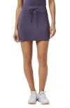 Travismathew Skyline Ruched Tie Waist Miniskirt In Blue