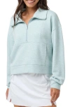 Travismathew Skyloft Half Zip Top In Gray
