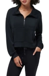 Travismathew Skyloft Half Zip Top In Black