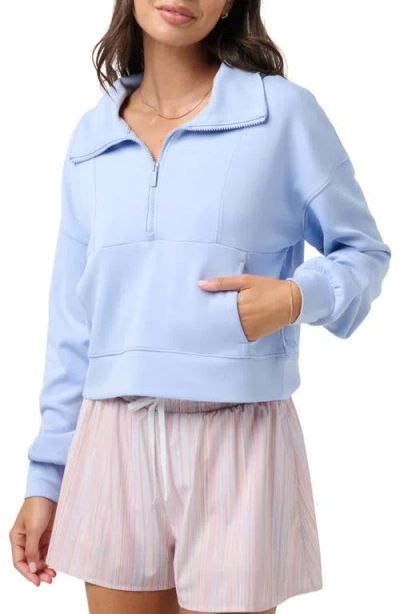 Travismathew Skyloft Half Zip Top In Brunnera Blue