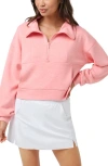 Travismathew Skyloft Half Zip Top In Heather Porcelain Rose