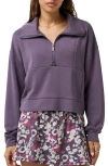 Travismathew Skyloft Half Zip Top In Purple