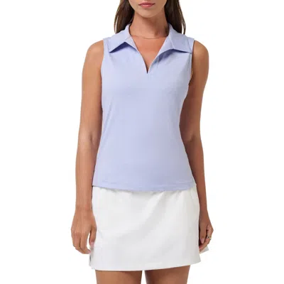 Travismathew Skyloft Light Sleeveless Polo In Purple