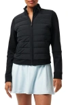 Travismathew Skyloft Soft Espresso Martini Full Zip Quilted Jacket In Black