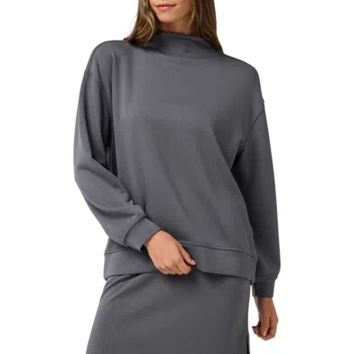 Travismathew Skyloft Soft Funnel Neck Sweatshirt In Gray