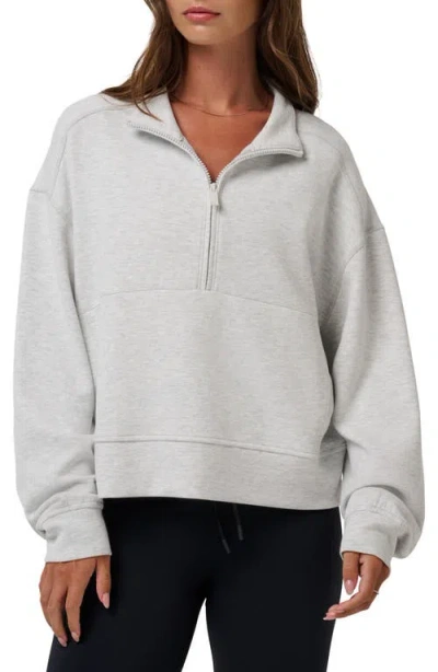 Travismathew Skyloft Soft Half Zip Sweatshirt In Gray