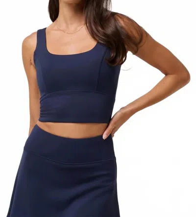 Travismathew Skyloft Soft Longline Tank Top In Navy Blazer In Blue