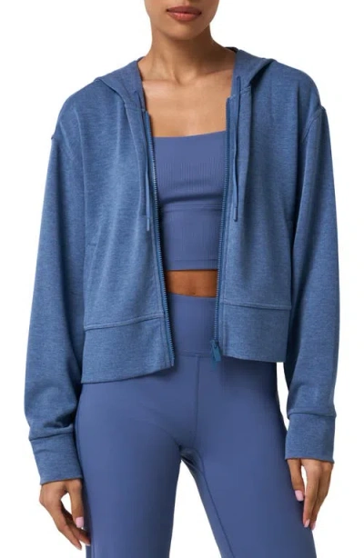 Travismathew Skyloft Zip-up Hoodie In Blue