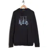Travismathew Social Jet Lag Graphic Hoodie In Black