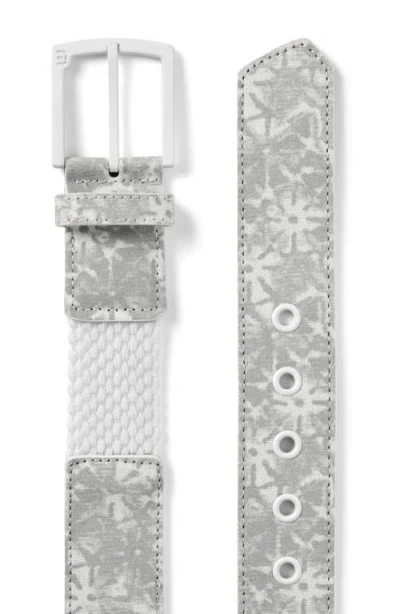 Travismathew Solo Travel Belt In White/micro Chip