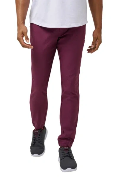 Travismathew Sport Mode Twill Joggers In Mauve Wine