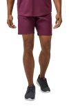 Travismathew Sport Mode Twill Shorts In Mauve Wine