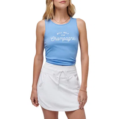 Travismathew Spring Fling Back Tie Tank In Cornflower Blue