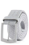Travismathew Staggerwing Woven Belt In Micro Chip/white