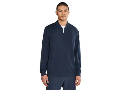 Travismathew Stretchknit Bomber In Blue
