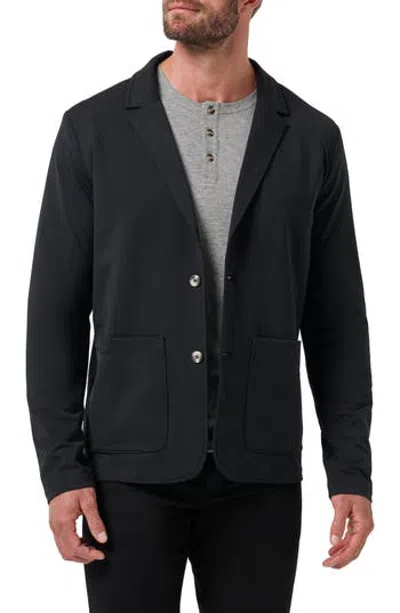 Travismathew Stretchknit Cotton Blend Blazer In Black