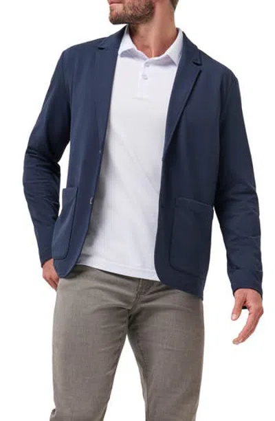 Travismathew Stretchknit Cotton Blend Blazer In Total Eclipse
