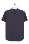 Travismathew Studebaker Regular Fit Short Sleeve Shirt In Blue Nights