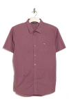 Travismathew Studebaker Regular Fit Short Sleeve Shirt In Flint