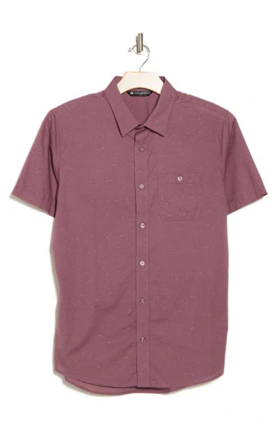 Travismathew Studebaker Regular Fit Short Sleeve Shirt In Purple