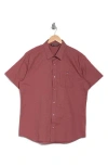 Travismathew Studebaker Regular Fit Short Sleeve Shirt In Roan Rouge