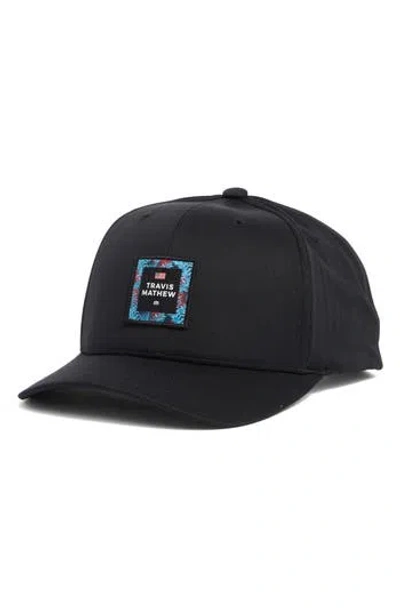 Travismathew Summers Finest Adjustable Snapback Baseball Cap In Black