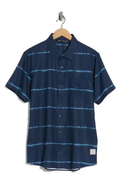 Travismathew Sundaze Short Sleeve Button-up Shirt In Black