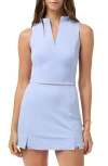 Travismathew Sunfire Half Zip Tank In Brunnera Blue
