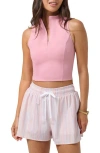Travismathew Sunfire Half Zip Tank In Foxglove