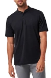 Travismathew Sunny Days Ahead Stripe Blade Collar Polo In Black