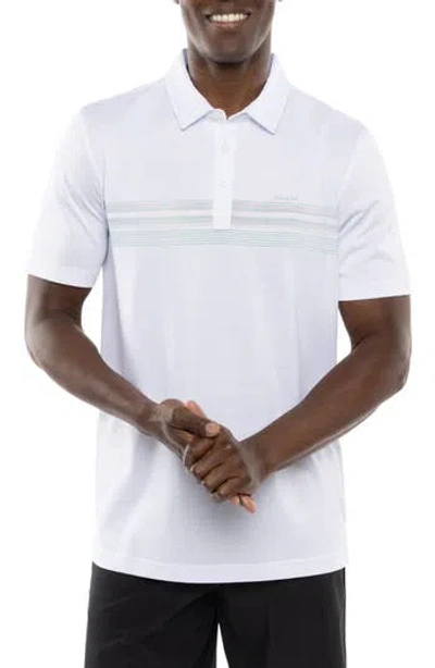 Travismathew Surf Slang Stripe Polo In White