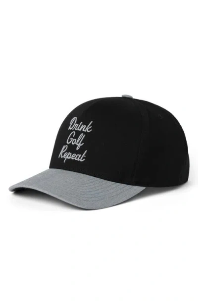 Travismathew Swing And Sip Baseball Cap In Black