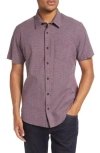 Travismathew Tamworth Check Short Sleeve Cotton Blend Button-up Shirt