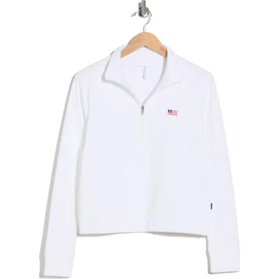 Travismathew Tasmin Quarter Zip Sweatshirt In White