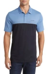 Travismathew Taxiway Colorblock Piqué Polo In Coronet