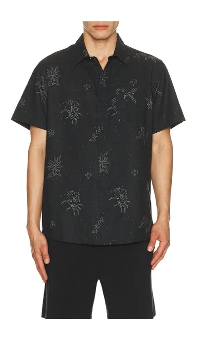 Travismathew Techwoven Holding Court Shirt In Black