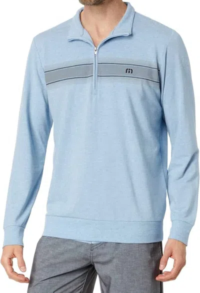 Travismathew Tequila Sour Pullover In Heather Bel Air Blue