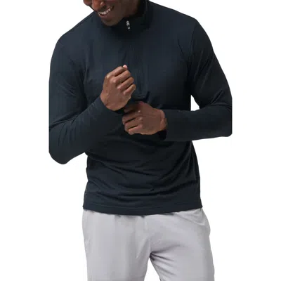 Travismathew The Heater Quarter Zip Pullover In Black
