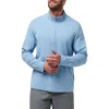 Travismathew The Heater Quarter Zip Pullover In Heather Blue