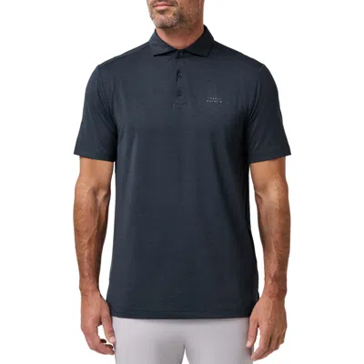 Travismathew The Heater Solid Short Sleeve Performance Polo In Blue