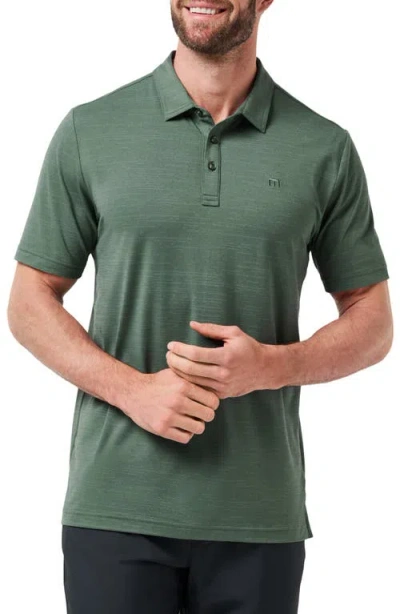 Travismathew The Heater Solid Short Sleeve Performance Polo In Green