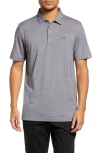 Travismathew The Heater Solid Short Sleeve Performance Polo In Sleet/quiet Shade