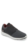 Travismathew The Moneymaker Golf Sneaker In Black/ruby Wine