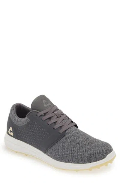 Travismathew The Moneymaker Golf Sneaker In Grey Pinstripe