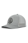 Travismathew The Patch Floral Baseball Cap In Heather Grey