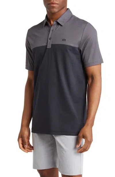 Travismathew The Rudds 2.0 Polo In Black/heather Black
