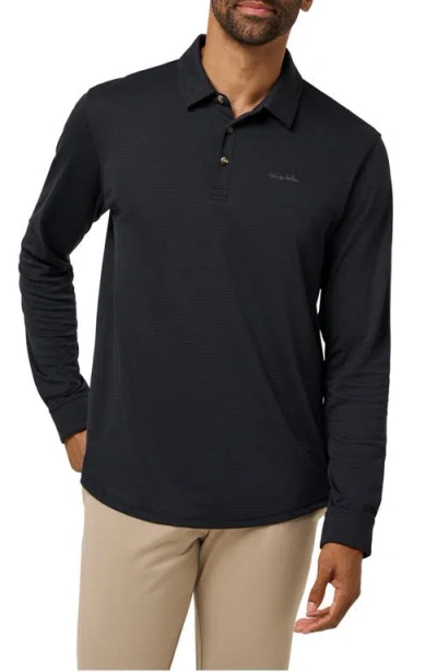Travismathew The Zinna 2.0 Long Sleeve Polo In Black
