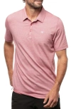 Travismathew The Zinna Slub Piqué Polo In Heather Cardinal