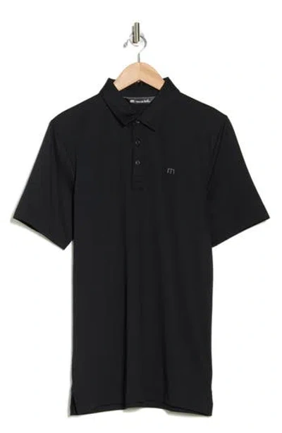 Travismathew The Zinna Slub Piqué Polo In Black